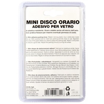 DISCO ORARIO COMPATTO ADESIVO