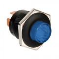 Interruttore a pulsante con spia a Led - 12/24V - Blu