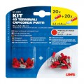 Kit 40 terminali-capicorda piatti - Rosso