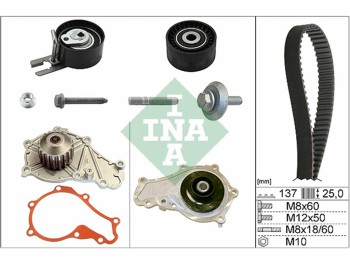 KIT DISTRIBUZIONE COMPLETA DI POMPA ACQUA E CINGHIA SERVIZI FORD C MAX