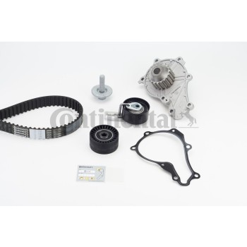 Kit distribuzione completo di pompa acqua e cinghia servizi + Dischi freno e pastiglie freno anteriori Ford C Max 1.6 dci 85kw 115cv anno 2012