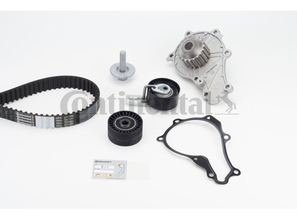 Kit distribuzione completo di pompa acqua e cinghia servizi + Dischi freno e pastiglie freno anteriori Ford C Max 1.6 dci 85kw 115cv anno 2012