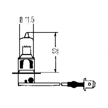 LAMPADINA H3-1 FILAM. 12/55