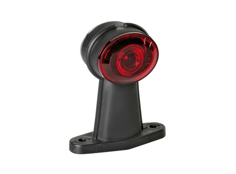 Luce ingombro perimetrale a 2 Led, 24V - Diritta corta - Universale 2 Led Bianco/Rosso