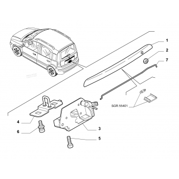 MANIGLIA PORTELLONE POST. FIAT PANDA