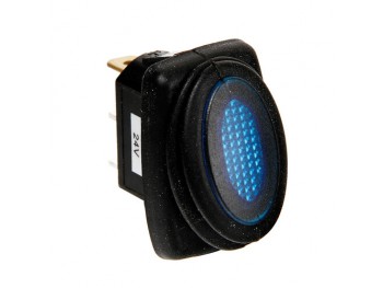 Micro interruttore impermeabile con spia a Led - 12/24V - Blu