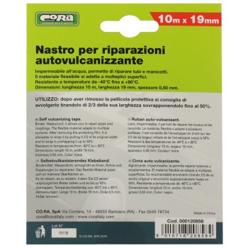 NASTRO AUTOVULCANIZZANTE NERO 19 MM X 10 M