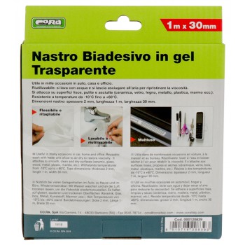 NASTRO GEL SUPER BIADESIVO 2 MM X 1 METRO