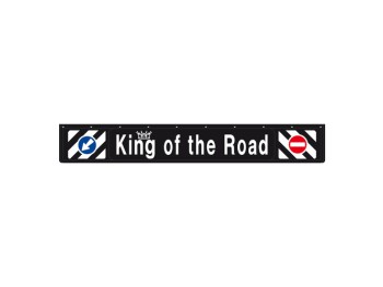 Paraspruzzo lungo in pvc, segnaletica in rilievo - 240x35 cm - Nero - King of the road