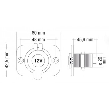 PRESA DI CORRENTE 15A/12V-10A/24V