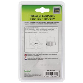 PRESA DI CORRENTE 15A/12V-10A/24V