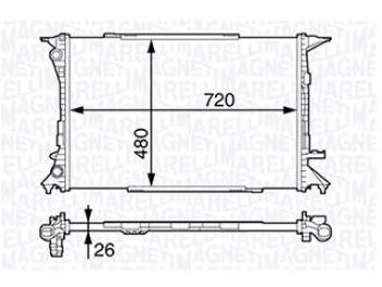 RADIATORE MOTORE AUDI A4/