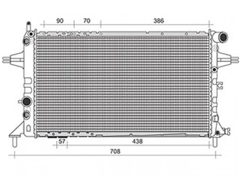 Radiatore Motore OPEL Astra G 1.7 TD-2.0