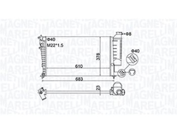 RADIATORE PEUGEOT 306 (7A, 7C, N3, N5) 1.4