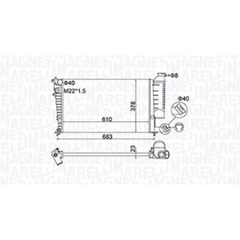 RADIATORE PEUGEOT 306 (7A, 7C, N3, N5) 1.4