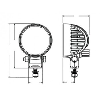 RING FARO DA LAVORO TONDO 4 LED FLOOD 12/24V 