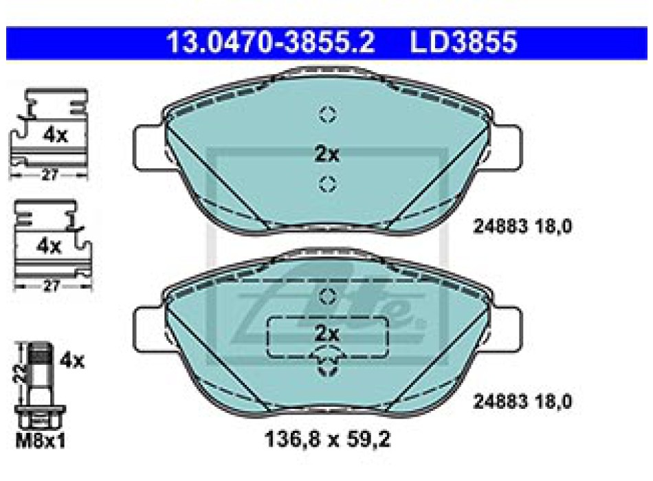 SERIE PASTIGLIE CERAMIC ANTERIORI