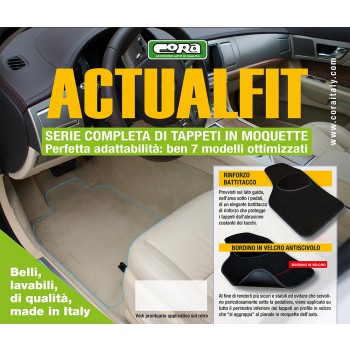 SET 4 PZ. TAPPETI ACTUALFIT A COSTE ANTRACITE MOD. 1