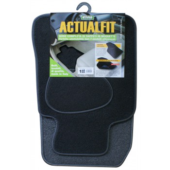 SET 4 PZ. TAPPETI ACTUALFIT NERO MOD. 1