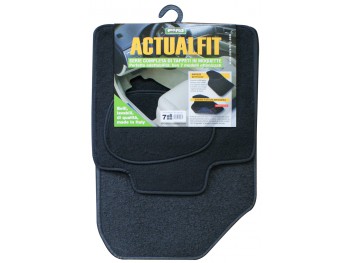 SET 4 PZ. TAPPETI ACTUALFIT NERO MOD. 7