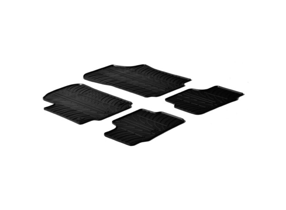 Set tappeti su misura in gomma - compatibile per  Seat Mii 3p (05/12>09/18) -  Seat Mii 5p (05/12>07/20) -  Skoda Citigo 3p (05/12>10/19) -  Skoda Citigo 5p (05/12>10/19) -  Volkswagen Up! 3p (01/12>) -  Volkswagen Up! 5p (01/12>) -  Volkswagen Up! Cross 