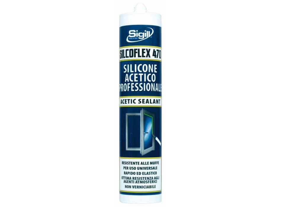 SIGILL SILCOFLEX 470 ACETICO TRASPARENTE 280 ML