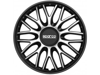 SPARCO BOX 4 COPRICERCHI ROMA SILVER/NERO 14ʺ