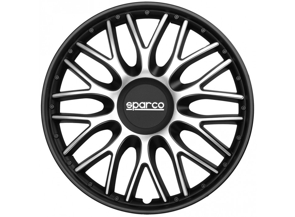 SPARCO BOX 4 COPRICERCHI ROMA SILVER/NERO 14ʺ