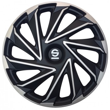 SPARCO BOX 4 COPRICERCHI VARESE SILVER/NERO 14ʺ