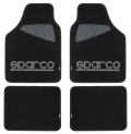 SPARCO SET 4PZ TAPPETI MOQUETTE NERI LOGO GRIGIO