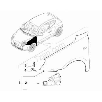 SUPPORTO PARAFANGO ALFA ROMEO MITO