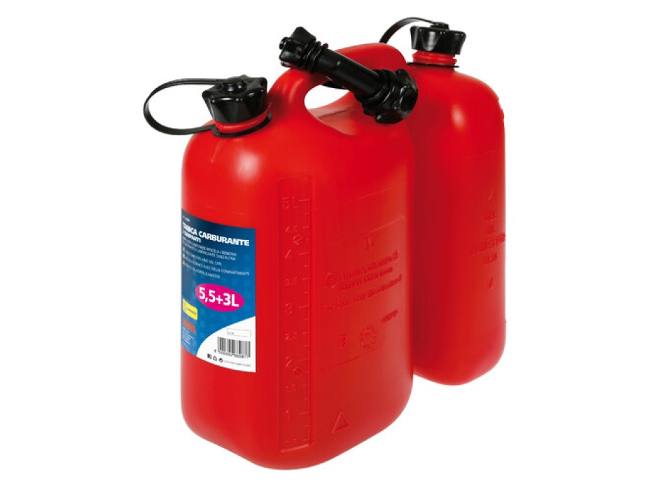 Tanica carburante a 2 comparti - 5,5+3 L