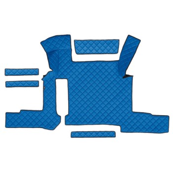 Tappeto centrale in Skeentex - Blu - compatibile per Man TGX (01/17>06/20) manuale, 2 cassetti