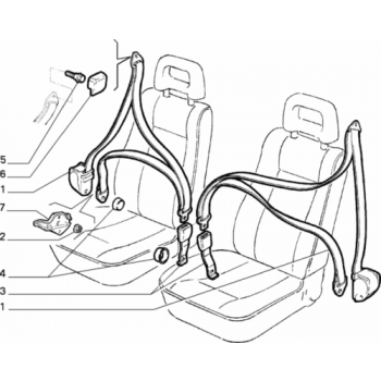 TAPPO CINTURA DI SICUREZZA FIAT CINQUECENTO ANNO 1992-1998