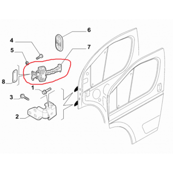 TIARANTE ARRESTO PORTA ANT DX E SX FIAT DUCATO ANNO 2014>