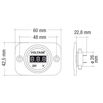 VOLTMETRO DIGITALE 5V-30V DC