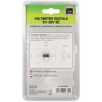 VOLTMETRO DIGITALE 5V-30V DC