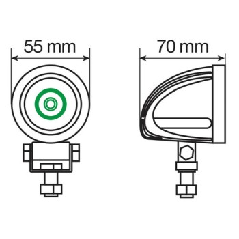 WL-8, faro ausiliario a 1 Led Cree - 10/30V - Bianco