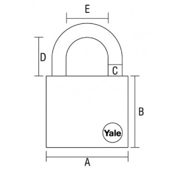 Y120/40/125/1 YALE LUCC OTTONE 40X25 MEDIA SICUREZ